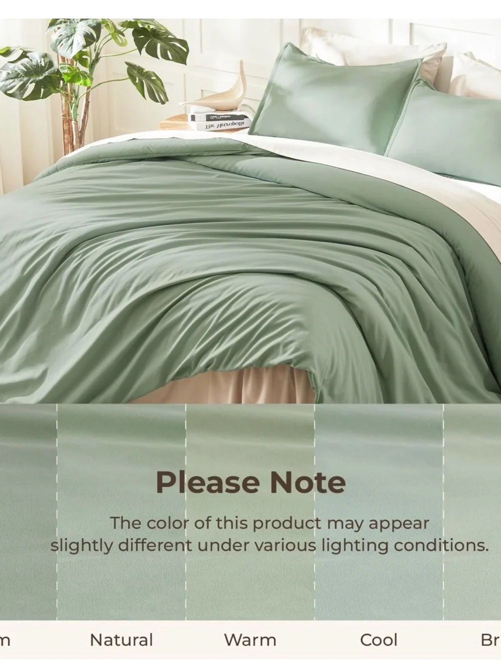 Sage green super king plus!! comforter set. New! With pillow cases